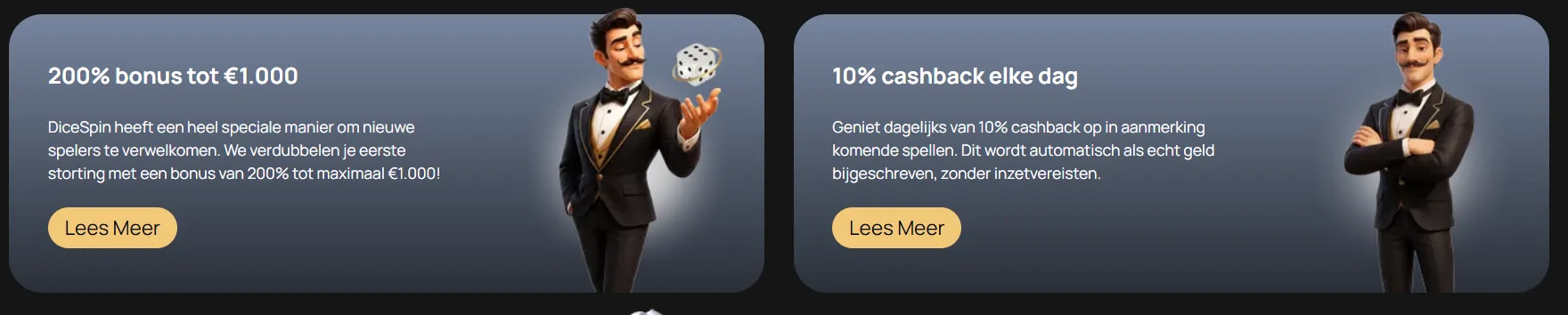 DiceSpin Casino Bonussen en promoties